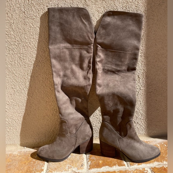 NEW BP Luke Over-the-Knee Boots - Size 7.5M TAUPE SUEDE - Picture 3 of 11